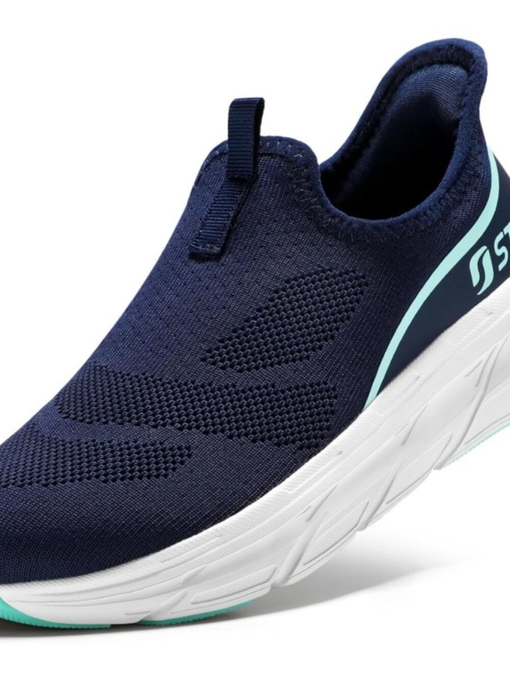 STQ Slip ins Women Slip on Sneakers Hands Free Walking Shoes with Arch Support(N